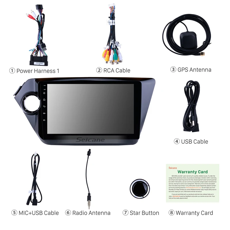 Seicane Автомобильный GPS мультимедийный плеер для KIA K2 RIO 2012 2013 2014 2015 радио 9 &quotAndroid9.0