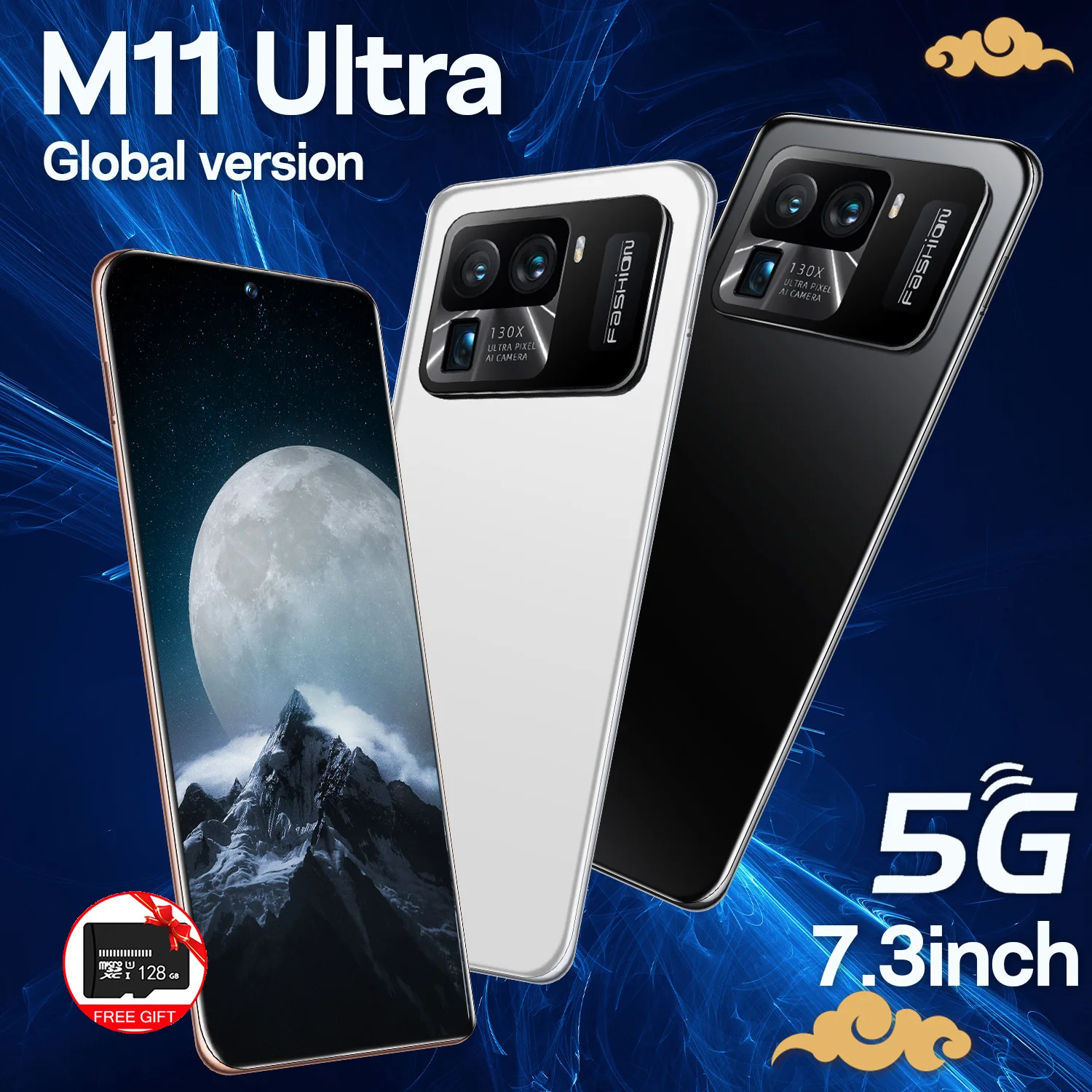 

M11 Ultra Celular 4G/5G Smartphone 16GB+512GB Original Unlock Version Android Smart Phone 7.3 inch 48MP+64MP Camera Cellphone
