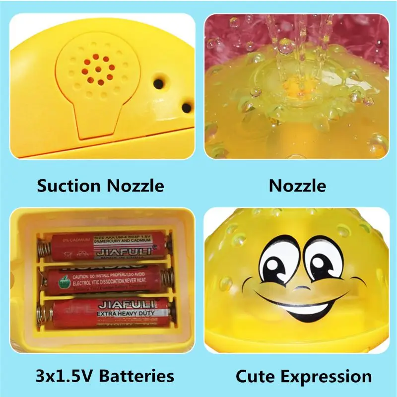 

Bath Toys Spray Water Light Music Rotate Ball Kid Toys for Baby Toddler Bathroom Summer Play Water
