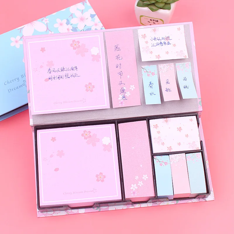 

80pcs memo box, hot stamping, tearable memo sticker, notepad sticker set