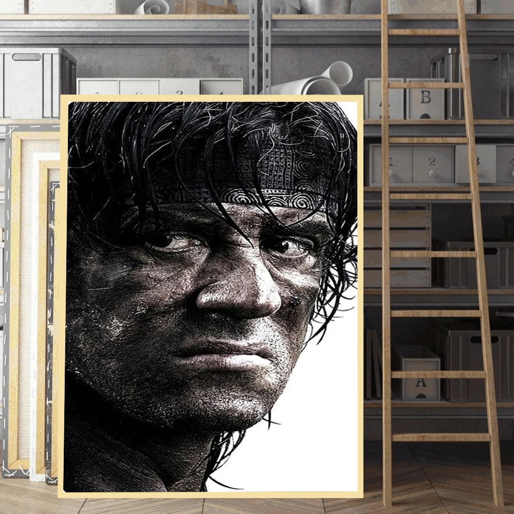 Черный и белый Рокки Бальбоа Бокс рисунок на тему бодибилдинга Плакаты принты