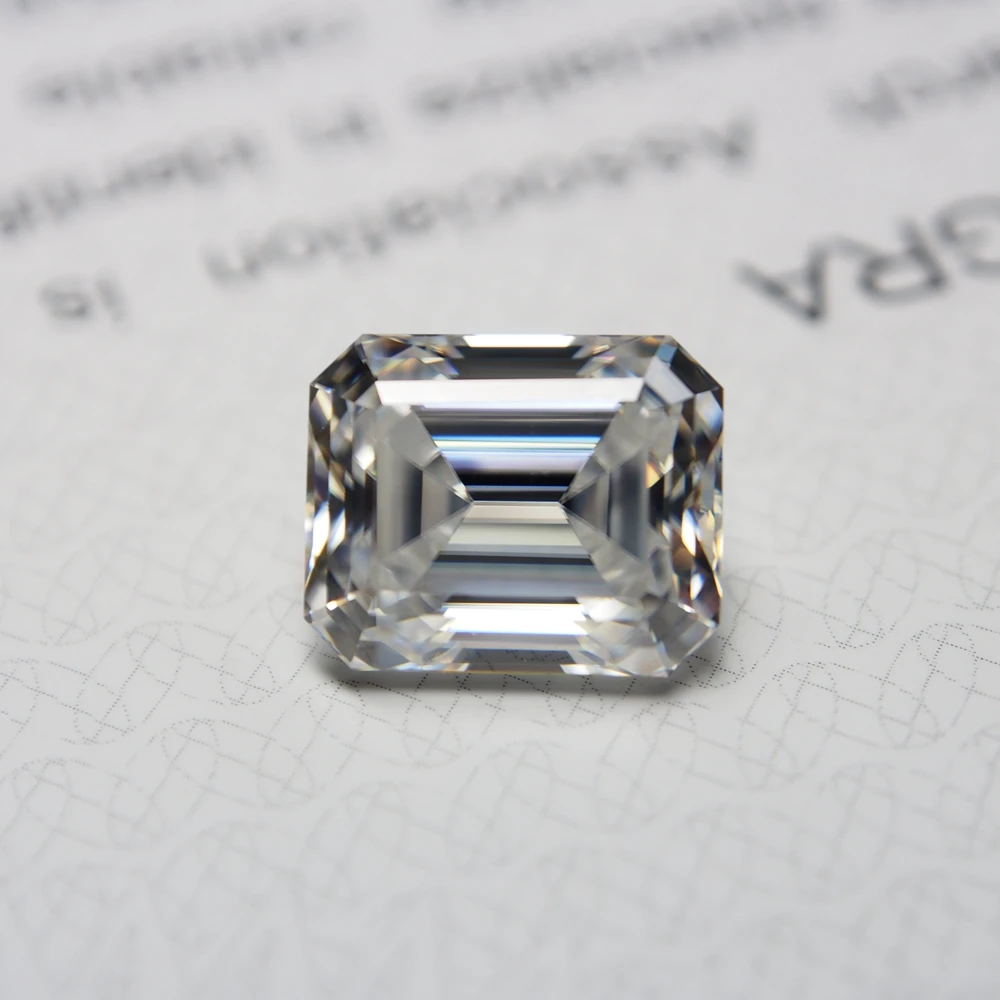 6*8mm  EF Emerald Cut 1.55 carat  Hankmake White Moissanite Stone Loose Moissanite Diamond for fashion Wedding Ring