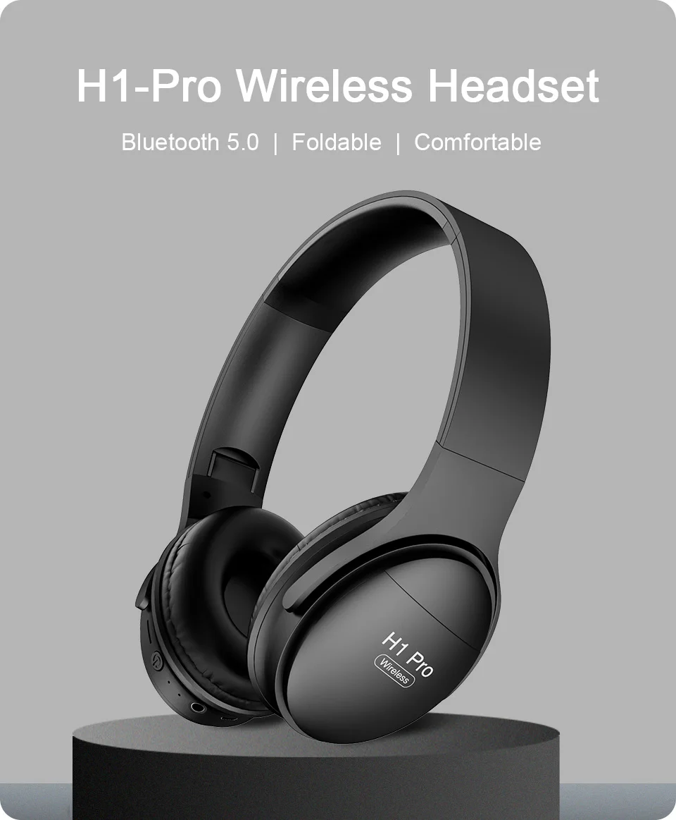 AWI H1 Pro Bluetooth наушники Беспроводные Наушники Накладные наушники с шумоподавлением Hi-Fi стерео игровая гарнитура с микрофоном Поддержка TF карты