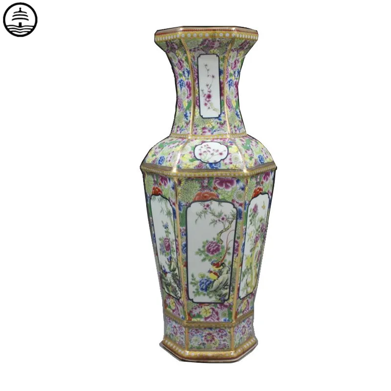 Художественная керамическая ваза Qianlong для цветов домашний декор эмалированный