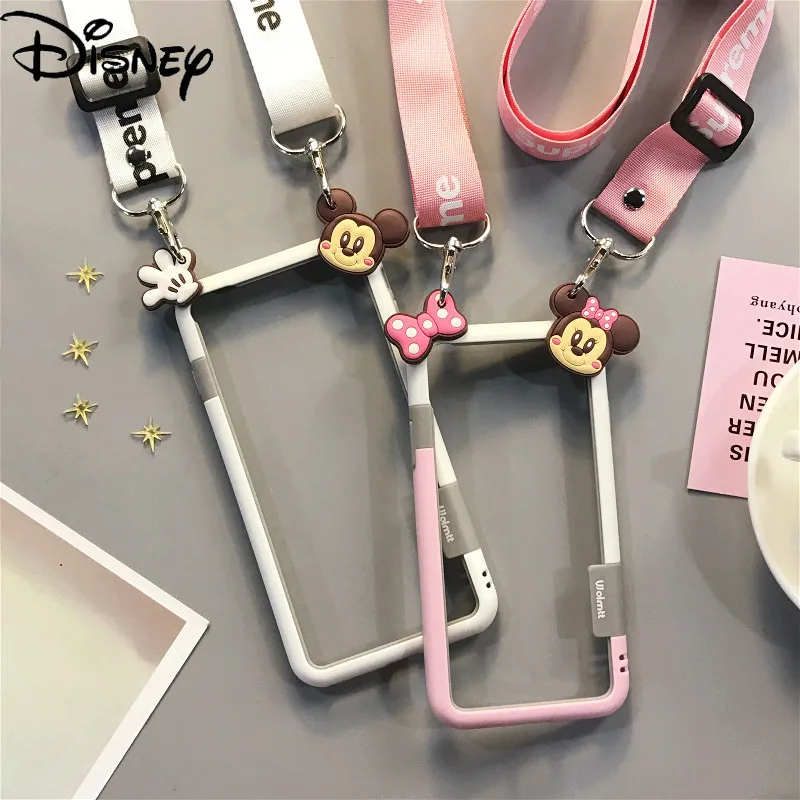 

Disney cute cartoon Minnie phone case for iPhone11/11pro/11promax/7/8/6/6plus/6s/6splus/xr/x/xs/xsmax with strap phone cover
