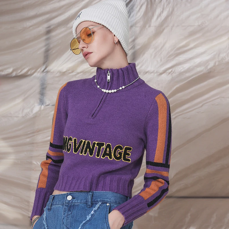 

NIGO 21SS Short Cropped Half-Zip Sweater