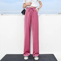 womens wide leg pants harajuku summer oversize fluid trousers for women high waist black korean fashion sweatpants joggers