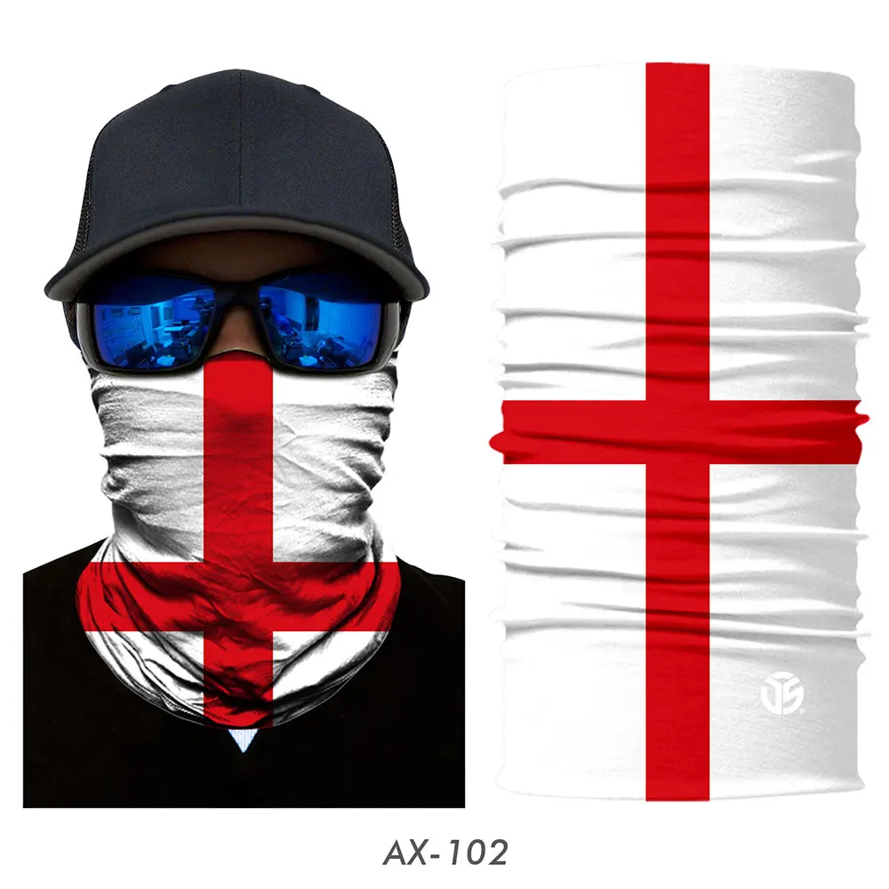 England 3D волшебный шарф, США, Национальный Флаг Испании, Россия, гетры для шеи, летняя трубчатая маска для лица, повязка на голову, бандана, шарфы для мужчин и женщин - Цвет: England