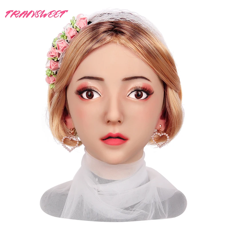 TRANSWEET силиконовая маска женская на всю голову светильник макияж для косплея