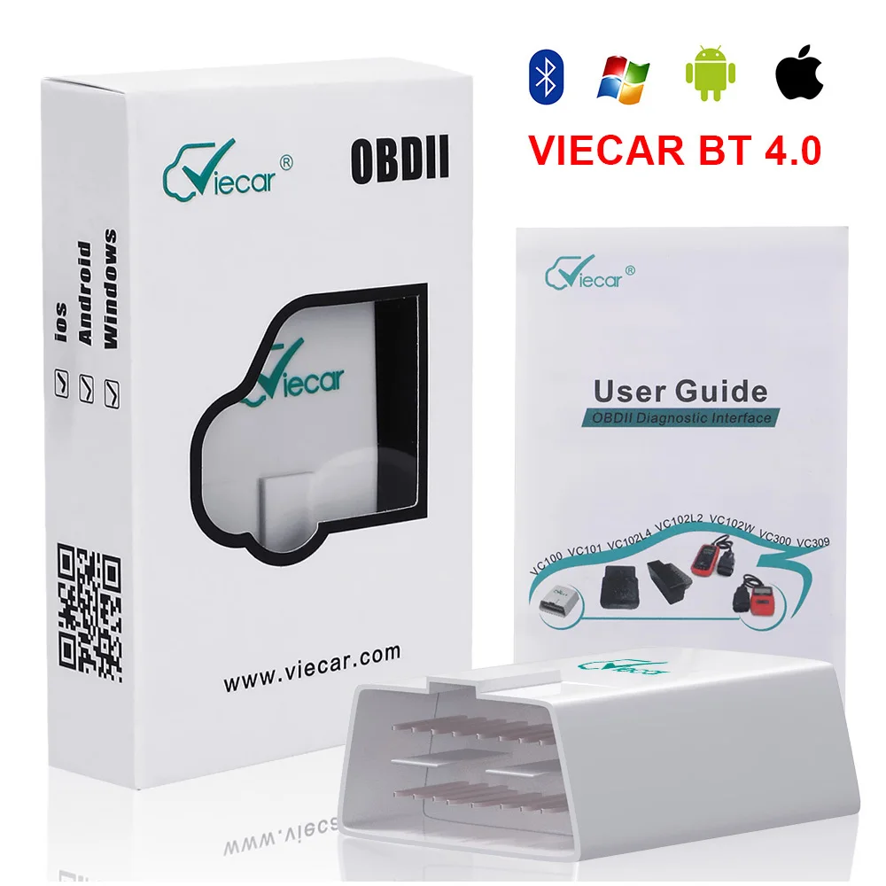 

Автомобильный диагностический сканер Viecar ELM 4,0 V1.5 OBD2, Bluetooth 327, для Android/IOS