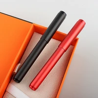 luxury quality fefsmall bent nib metal black red fountain pen financial office student school stationery supplies ink pens