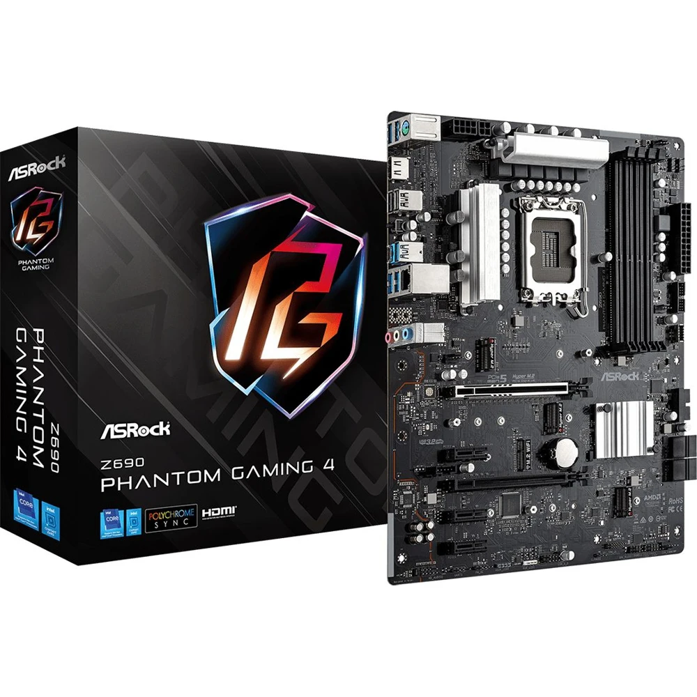 Материнская плата ASROCK Z690 PHANTOM GAMING 4 LGA 1700 Intel ATX Ret | Компьютеры и офис