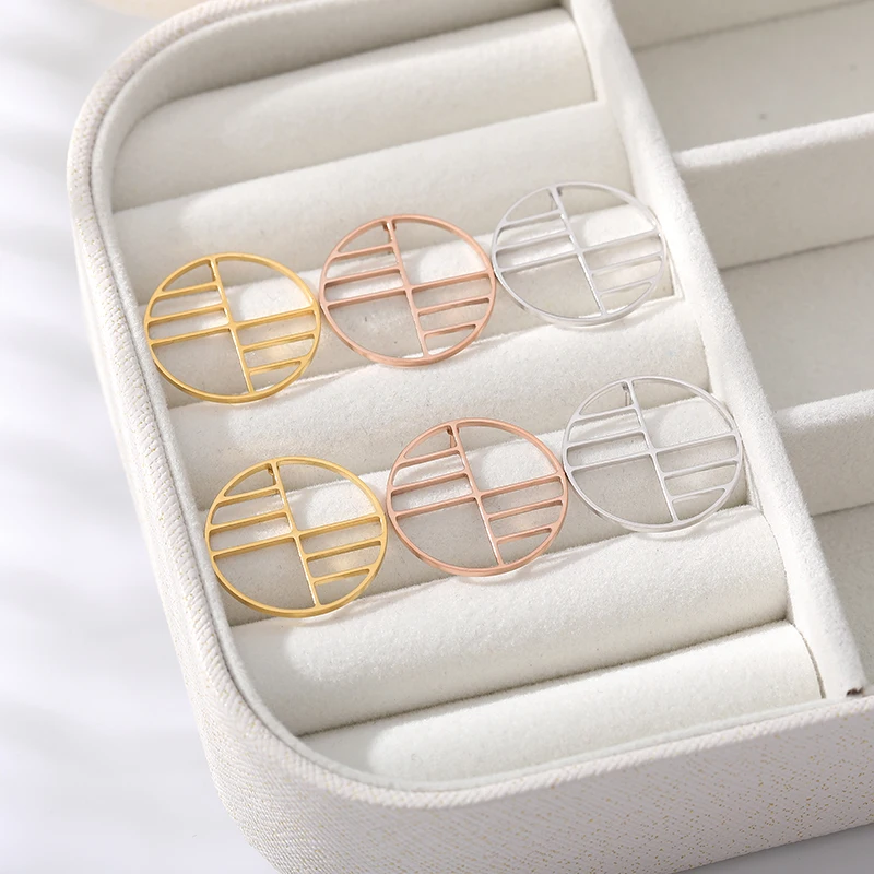 New to the ring ear Geometric semicircle Glamour woman jewelry Gold stainless steel earrings Gift for best fri | Украшения и