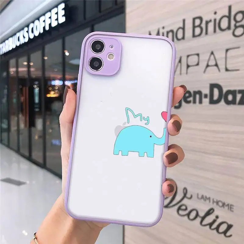 

Phone Case For iPhone 12 11 Mini Pro XR XS Max 7 8 Plus X Girlfriends Best Friends Forever Matte transparent Purple Back Cover