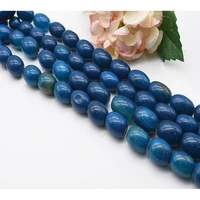 2strandslot 25mm natural smooth dark blue cylindrical agate stone beads for diy bracelet necklace jewelry making strand 15