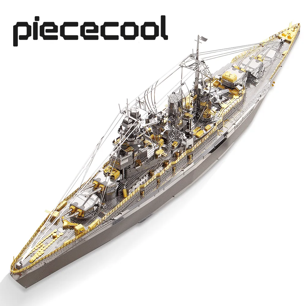 

Piececool 3D Metal Puzzle Model Building Kits - Nagato Class Battleship Jigsaw Toy ,Christmas Birthday Gifts for Adults Kids