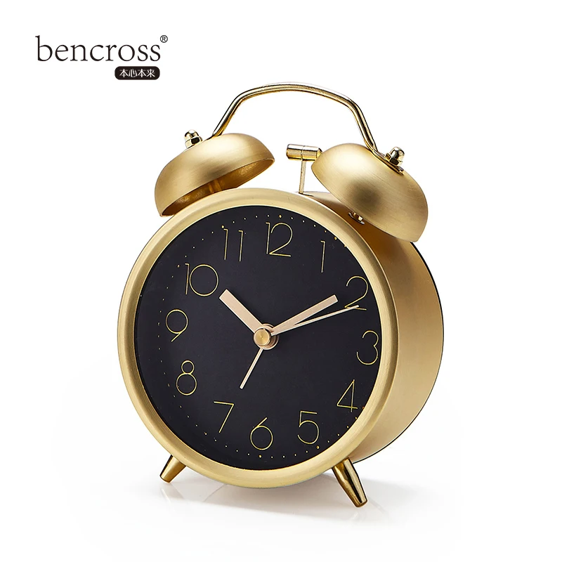 

Bencross Japan and South Korea lovely metal alarm clock creative silent fashion digital student bedside alarm clock simple