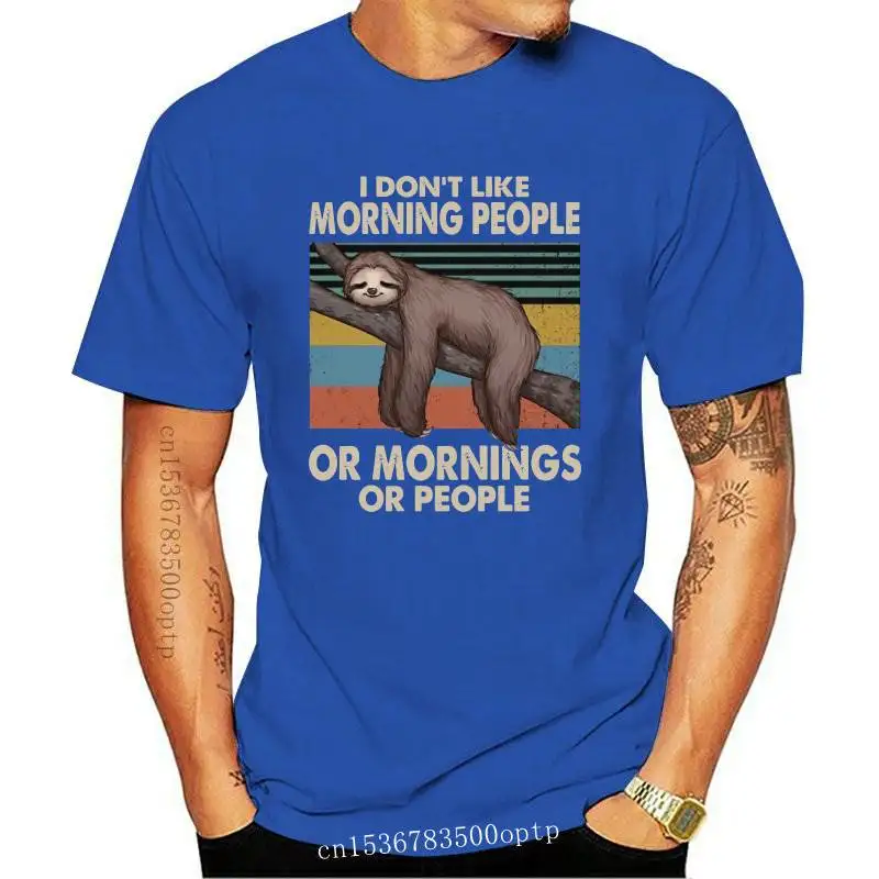 

I Hate Morning People And Mornings And People T Shirt Funny Sloth Tshirt 100% Cotton Soft Tee Tops