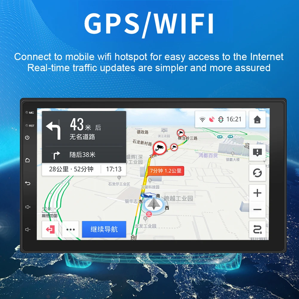 S-072A 2 Din автомобильный радиоприемник Bluetooth стерео 7 дюймов IPS экран FM AM