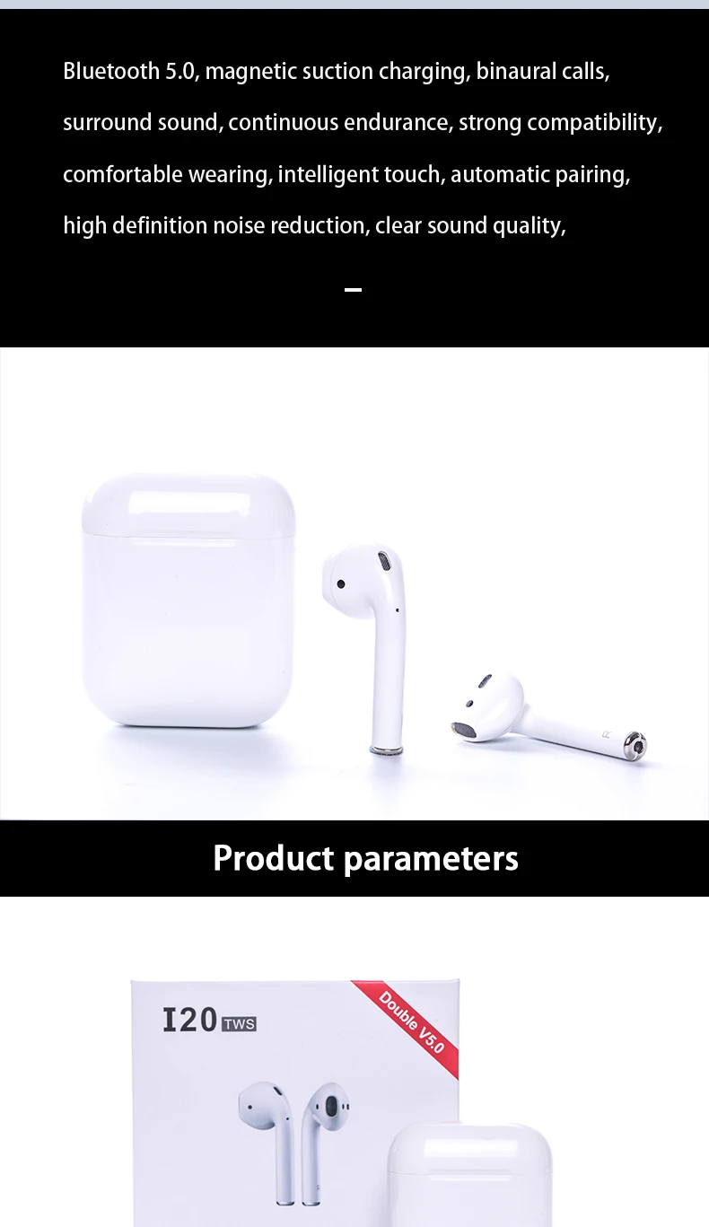 Istoreshop последняя i20 tws Беспроводная bluetooth-гарнитура Realtek чип для iPhone и Android i10/i12/i20/i80/i100/i200/i200XR/i1000