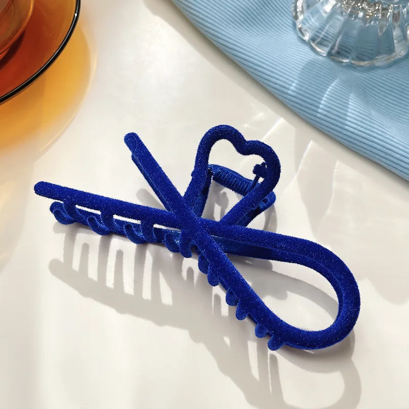 CX65 Корейский Бархатный зажим для волос заколка женский головы с большой акулой