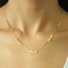 Ожерелье с различными именами на заказ, женское ожерелье с индивидуальным именем 1-6, идеальное семейное Подарочное ювелирное изделие из нержавеющей стали