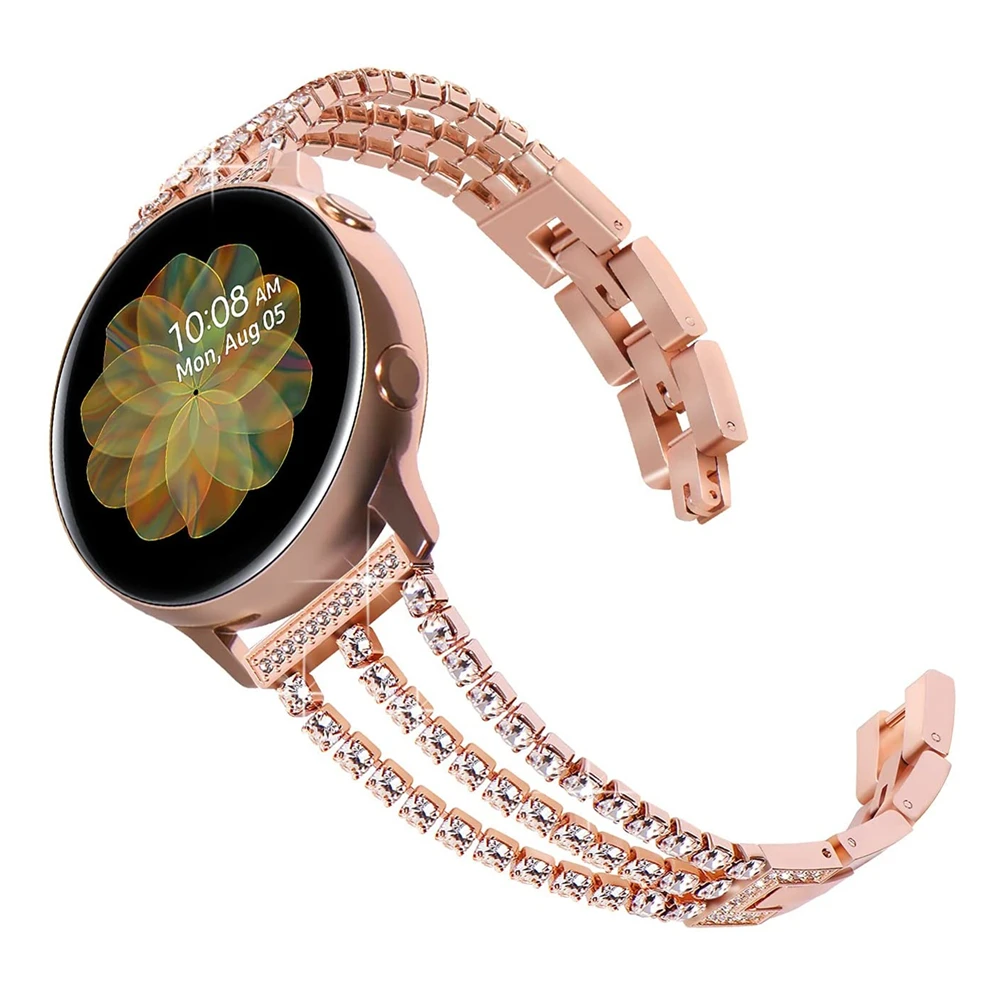 

Браслет металлический из нержавеющей стали для Samsung Galaxy Watch 4, ремешок из звеньев для Galaxy Watch 4 Classic 46 мм 42 мм, 20 мм 44 мм 40 мм