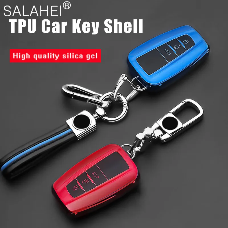 

New Car TPU Remote Key Cover Case Holder For Toyota CHR Prado 2017 2018 Prius Camry Corolla RAV4 2017 2018 2019 2020 Accessories