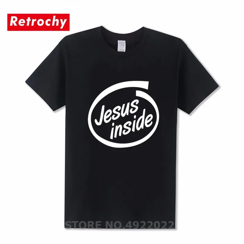 Jesus Inside Circle Faith Christ T Shirt Men's Brand Religious Christian T-Shirt God is Love Wonderful Team Male Tshirt | Мужская