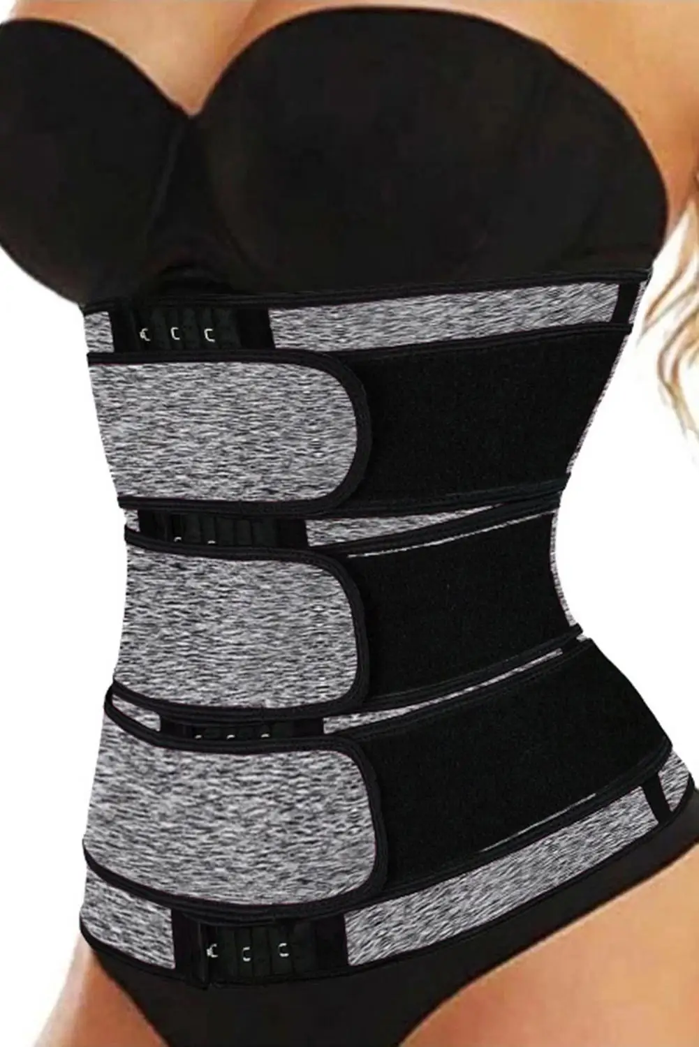 Розовый 9 стальных костей неопреновый пояс для талии тренировочный с крючком