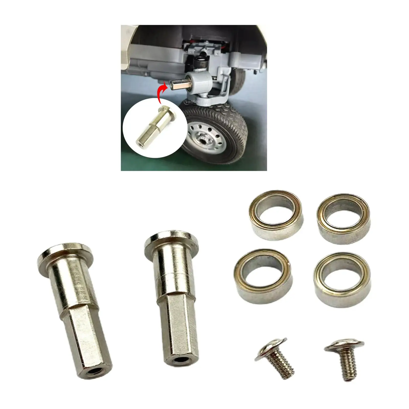 2x rc металлические колесные ос