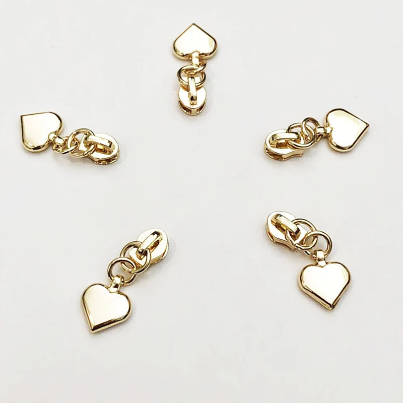 Молния металлическая 10 шт. 3 # в форме сердца | Дом и сад