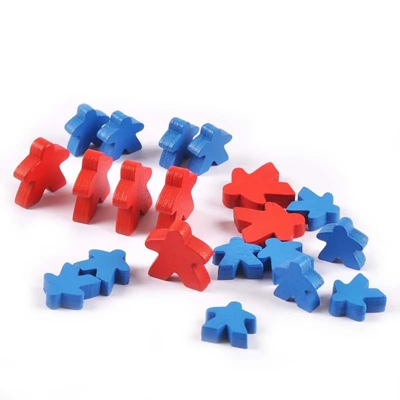 20 шт. синий/красный стоя людей/человека микс деревянных ремесло для украшения