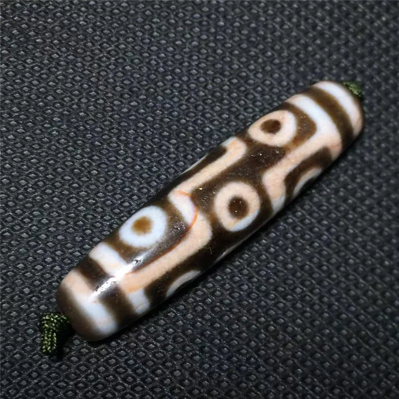 191021-5 Old and Cinnabar Dzi bead High Oily 9 Eyes King Beads Big Wisdom Totem Amulets Talisman Treasure Collectible free ship | Украшения