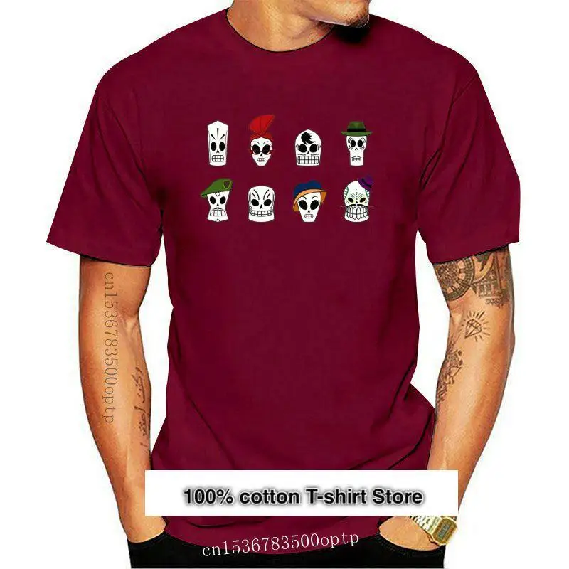 Camiseta с калаверами Grim Fandango nueva | Мужская одежда