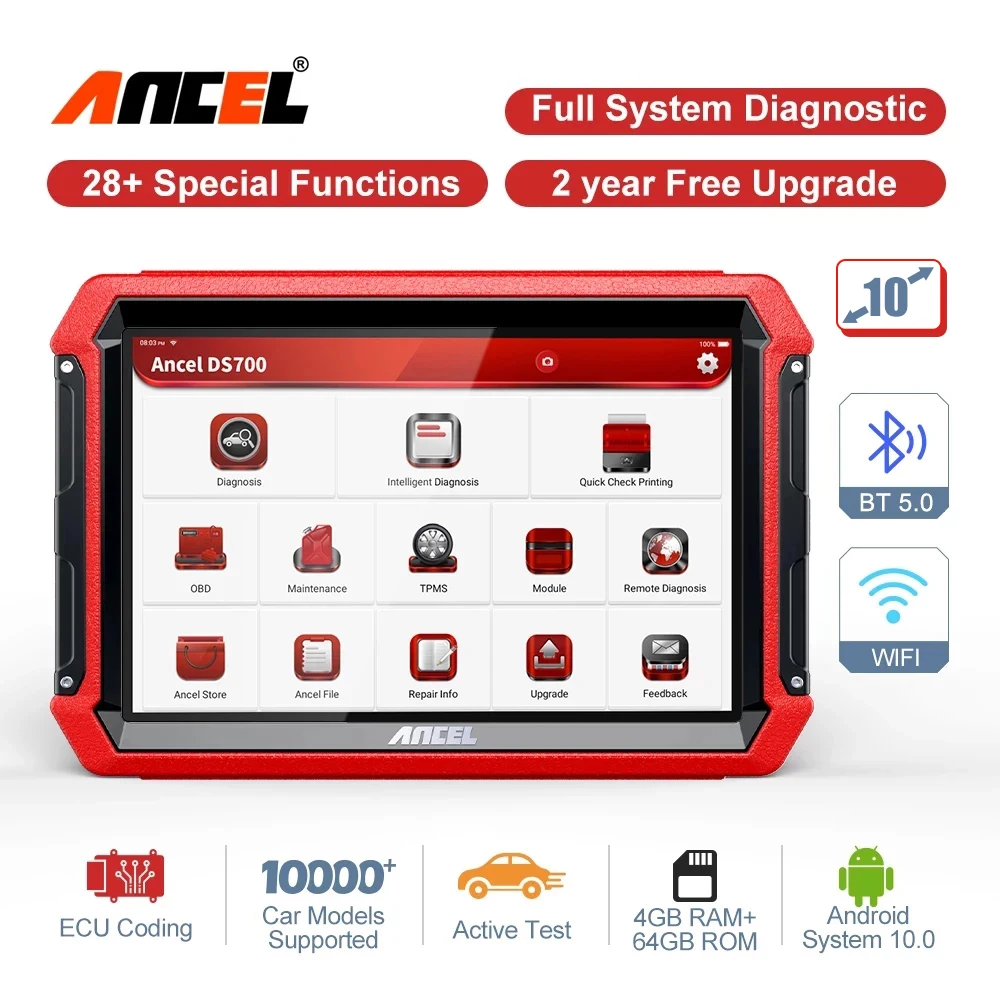 Диагностический сканер ANCEL DS700 OBD2 профессиональный автомобильный