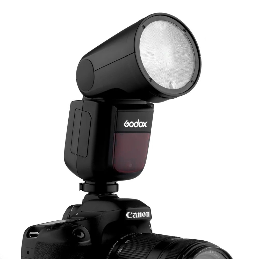 Godox V1 F 76Ws 2 4G ttl вспышка с круглой головкой для Fuji 1/8000 HSS 480 полная мощность 1 5 сек.
