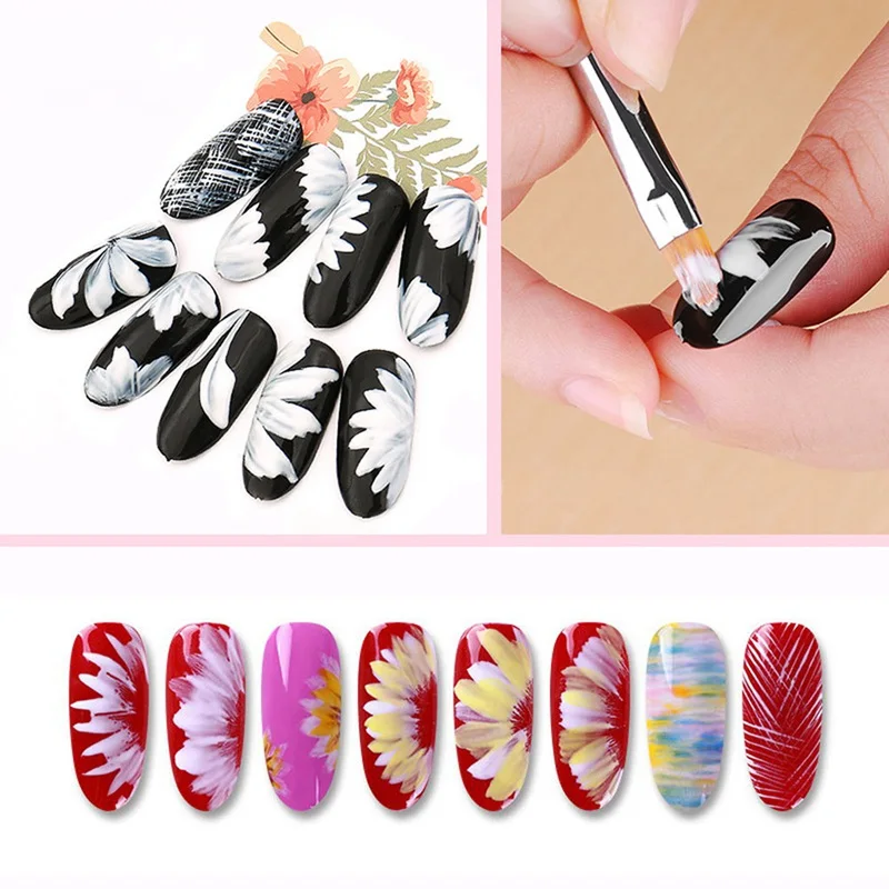 

8Pcs/set Professional Nail Brush UV Gel Brush Pen Nail Art Painting Drawing Brush For DIY Nail Art Tools Decorations