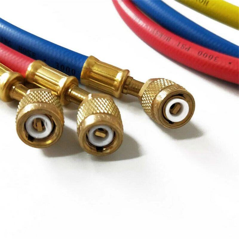 

36/60/72 Inch Refrigeration Charging Hoses 1/4" SAE Female Manifold Gauge Set For R R134a 404a R22 R12 R502 Air Conditioner Tool