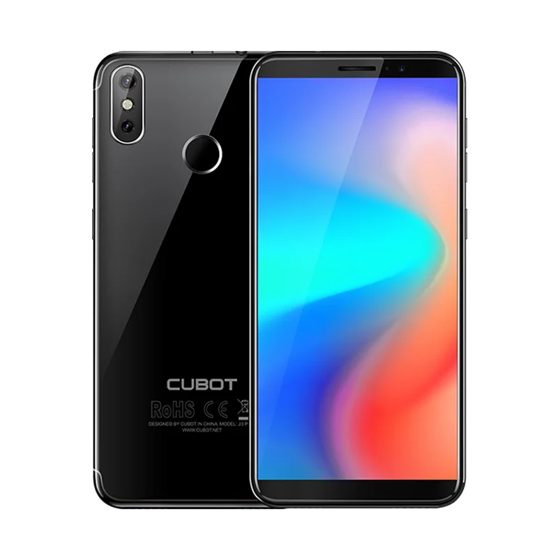 Black Cubot J3 Pro Android go телефон 5," 18:9 полный Экран задняя Двойная камера 13MP+ 2MP MT6739 Quad-Core 1 Гб+ 16 GB 4G LTE фигер ID 2800 мАч Смартфон - Цвет: Black