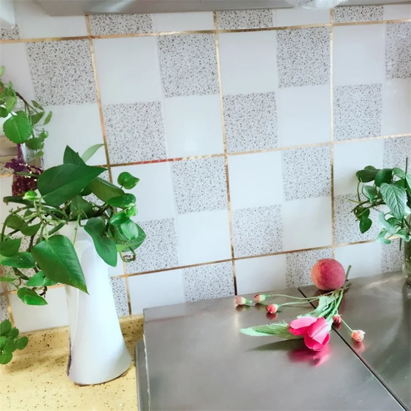 Золотая домашняя наклейка 50 м декоративная плитка зазор лента самоклеящаяся