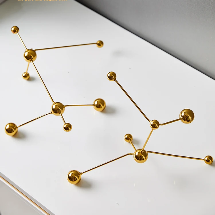 

Геометрическая металлическая модель украшения для комнаты домашние аксессуары легкая Роскошная креативная гостиная крыльцо винный шкаф ТВ американский