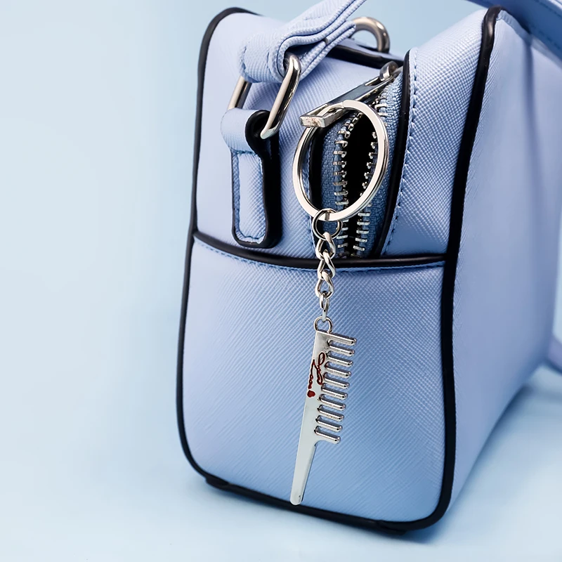 

Hair Stylist Essential Hair Scissors Comb Decorative Keychains Hairdressers Gift Key Ring Keyring Clothing keychain accessories