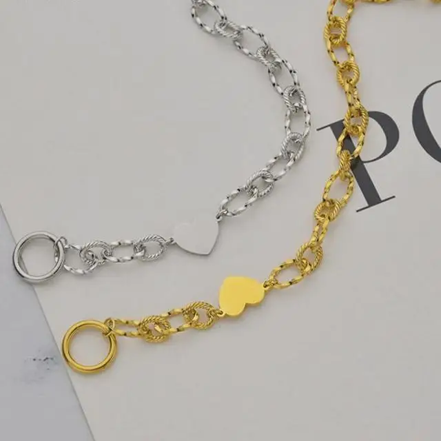 

SOMMAR gifts Gold color Charms bracelet for women Love Pendant Printed Chain anchor wedding decoration