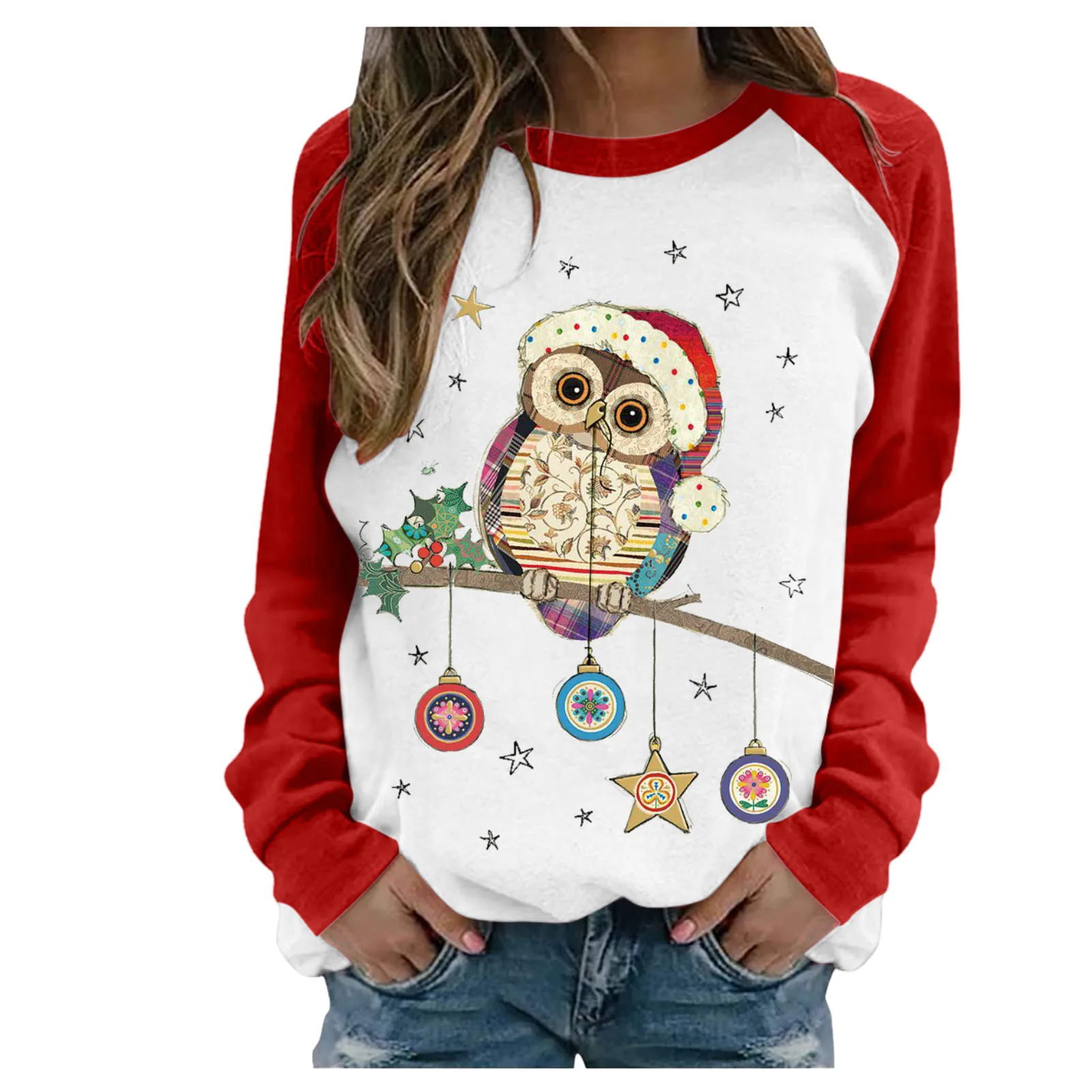 Merry Christmas Hoodies Women's Fashion Owl O-neck 3d Women Sweatshirt Kids Girl's Clothing Harajuku Autumn Coat Lady | Женская