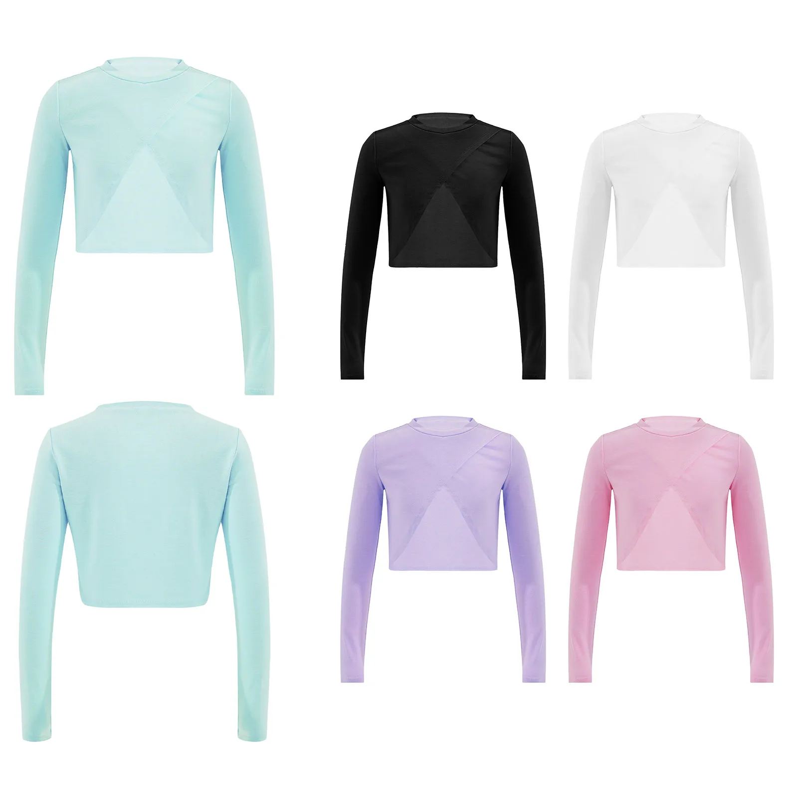 Детский вязаный пуловер с балеринами для девочек гимнастический трико длинным