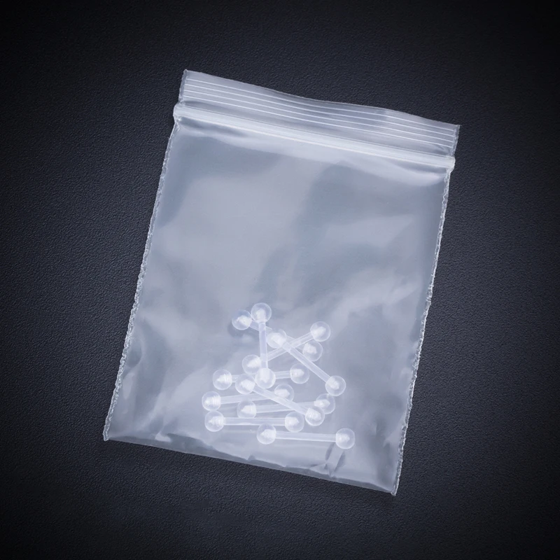 10pcs Clear Acrylic Bar Stud Earring Cartilage Piercing Flexible Lip Ring Prevent Allergy Ear Helix Tragus for Women Jewelry 16G - купить по