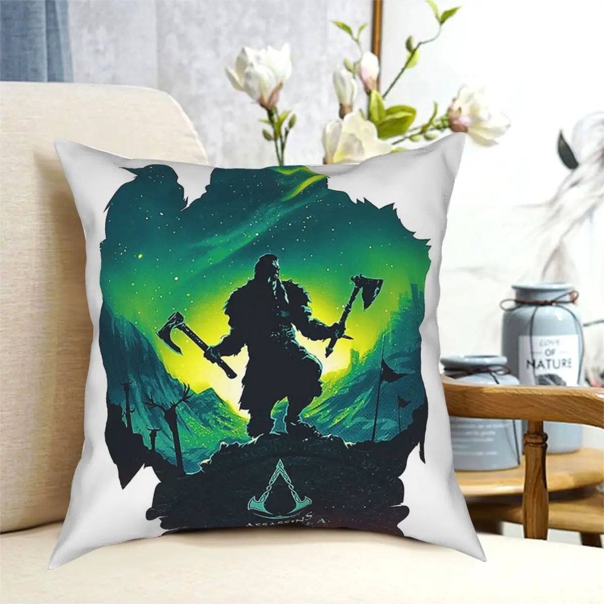 

Assassins Creed Valhalla,Viking,Vikings sofa cushions Square Pillow Case Decorative Pillow Funny Pillowcase