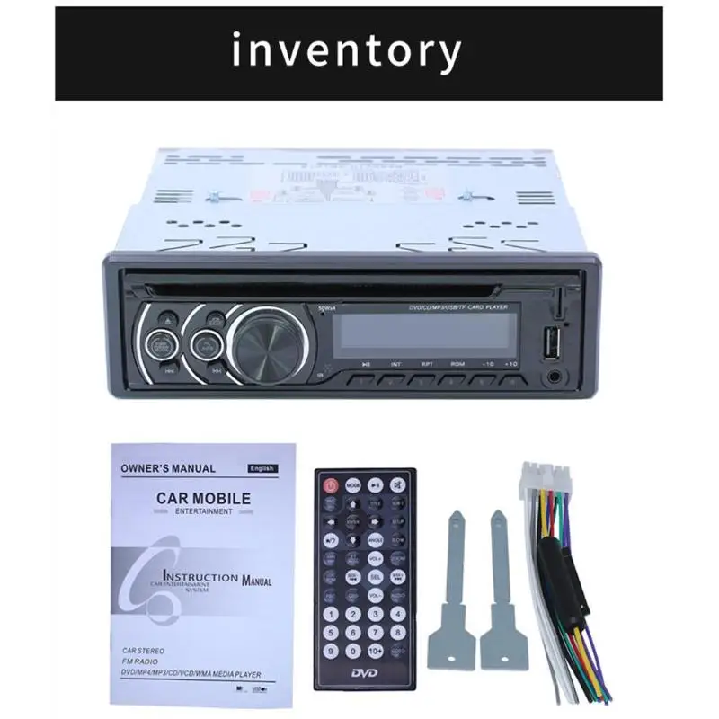 1 Din автомобильный радиоприемник Bluetooth автомобильный стерео MP3 Автомагнитола CD VCD dvd-проигрыватель AUX USB fm-радио приемник в приборной головке