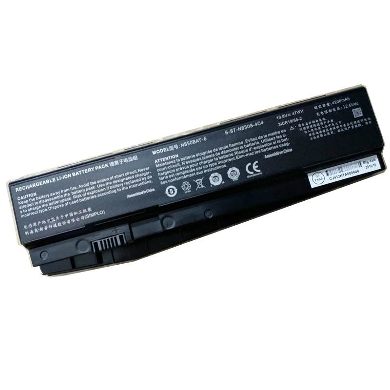 Аккумулятор для ноутбука Clevo N850HC N850HJ N870HC N870HJ1 6-87-N850S-4C4 10 8 В 47 Вт/ч | Компьютеры и
